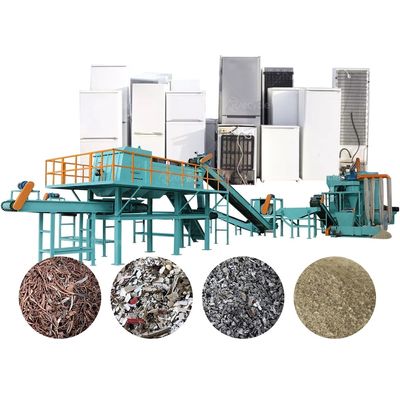 15000 kg Scrap Refrigerator Shredding Machine for Plastic Metal and Foam Separation