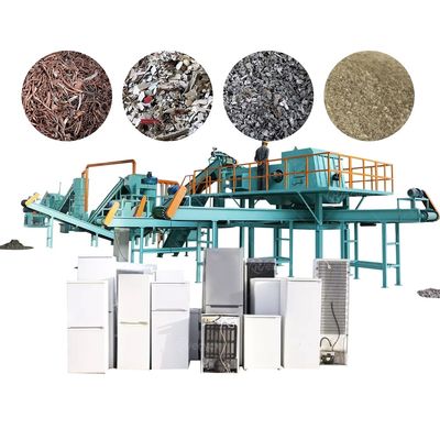 15000 kg Scrap Refrigerator Shredding Machine for Plastic Metal and Foam Separation
