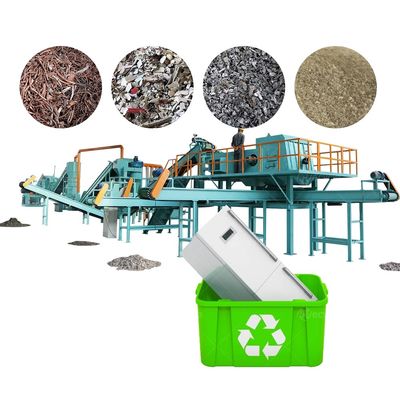 15000 kg Scrap Refrigerator Shredding Machine for Plastic Metal and Foam Separation