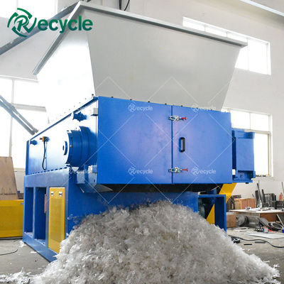 Single Shaft Shredder Machine for Plastic Blue Barrels Pallets and Plates Hard Plastic