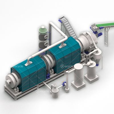 Horizontal Biomass Rotary Activated Carbonization Furnace for UBC Cans Paint Removal