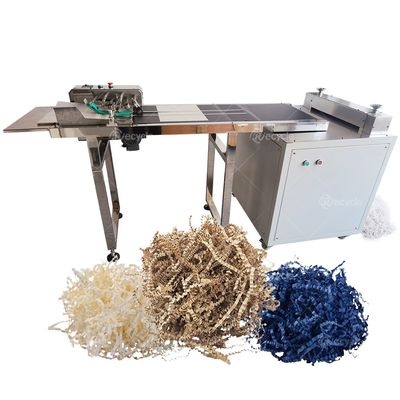 High Capacity Crinkle Packing Paper Shredder Raffia Paper Shredding Machine With Semi Automatic Feeder