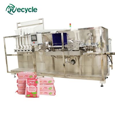6 Lanes Wet Tissue Production Line Semi Automatic Baby Wet Wipes Manufacturing Machine