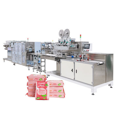 AC 380V 50HZ/60HZ Fully Automatic Wet Wipes Packaging Machine for Hot-rolled Non-woven