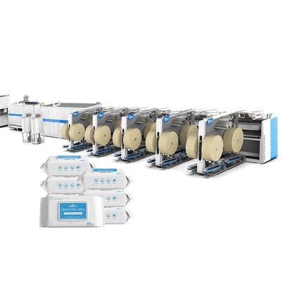High Capacity 20 Lanes Wet Wipes Folding Cutting Machine for Automatic Wetting Liquid