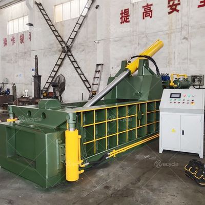 Fully Automatic Aluminum Cans Baler Machine Automatic Feeding And Output Transferring Baler Machine
