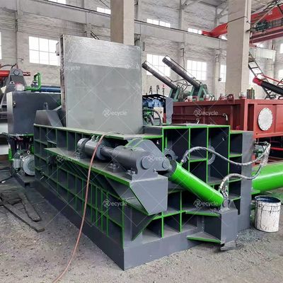 Fully Automatic Aluminum Cans Baler Machine Automatic Feeding And Output Transferring Baler Machine