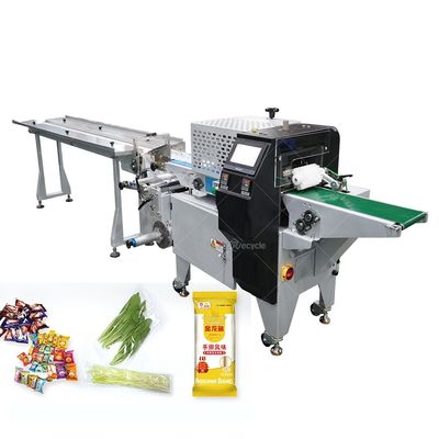 Food Candy Bread Bakery Cookies Biscuit Vegetables Flow Wrapping Packing Machine Automatic