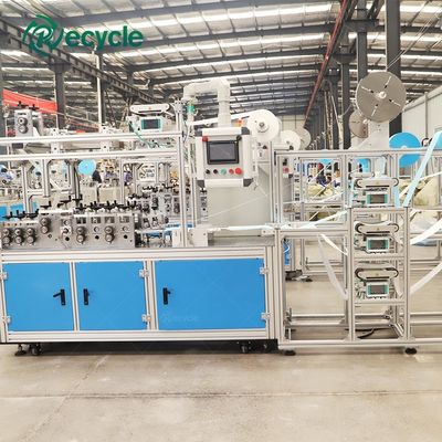 Speed 300pcs/min Wide Elastic Ear Loop Face Mask Machine Flat Mask Production Process