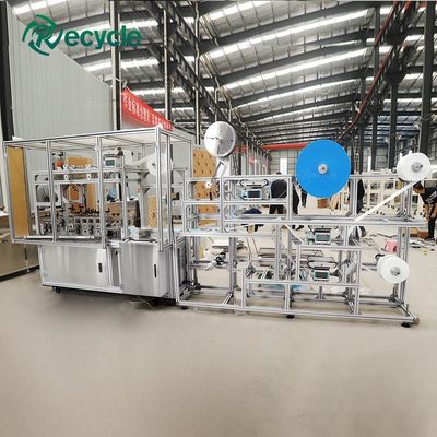 Speed 300pcs/min Wide Elastic Ear Loop Face Mask Machine Flat Mask Production Process