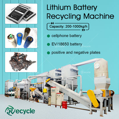Environmentally Friendly Lithium Ion Battery Recycling Machine for Waste Batteries