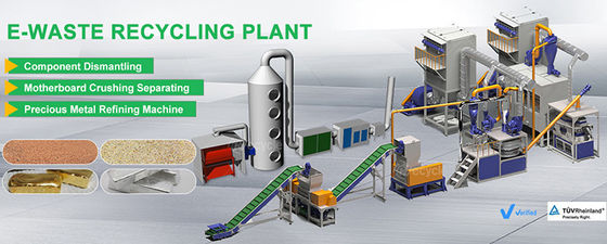 Scrap Printed Circuit Boards Recycling Machine for E Waste Treatment 200-1000KG/H