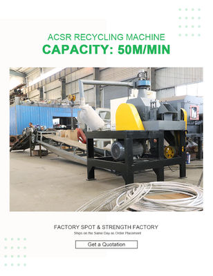 ACSR Chopping Recycling Machine Aluminum and Steel Separation Machine ACSR Wire Separating Stripping Machine