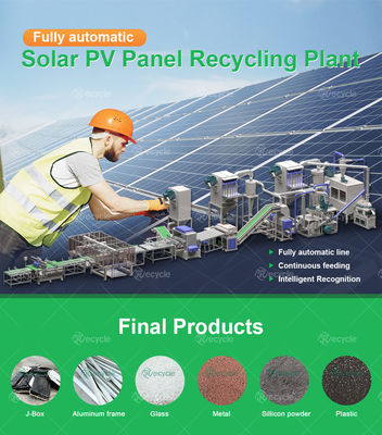 134KW Photovoltaic Solar Panels Recycling Processing Line High Clean Recovery Machine