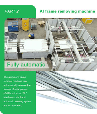 134KW Photovoltaic Solar Panels Recycling Processing Line High Clean Recovery Machine