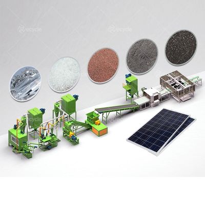 Single Bifacial Glass Panel Recycling Line with 20000 kg Weight and 500-1500 Kg/h Capacity