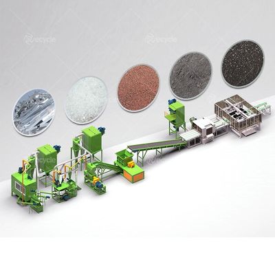 Single Bifacial Glass Panel Recycling Line with 20000 kg Weight and 500-1500 Kg/h Capacity