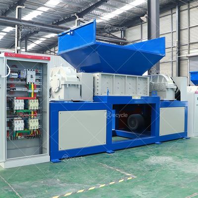 Multifunctional Waste Material Shredder Double Shaft Shredder for Recycling Textiles
