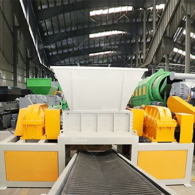 Multifunctional Waste Material Shredder Double Shaft Shredder for Recycling Textiles