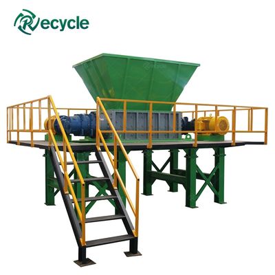 Retail Multi Functional Big Capacity Twin Shaft Metal Shredder Machine 3600x1500x2200mm