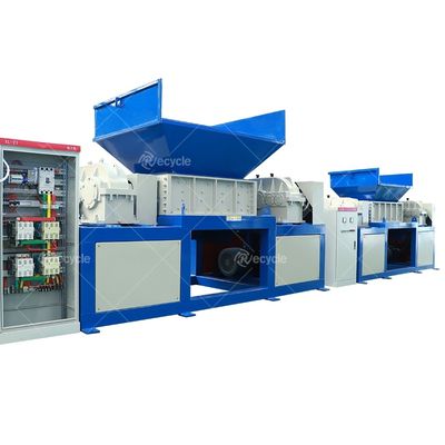 Twin Shaft Automatic Shredder Solid Waste Shredding Machine Metal Double Shaft Shredder