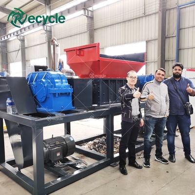 Twin Shaft Automatic Shredder Solid Waste Shredding Machine Metal Double Shaft Shredder