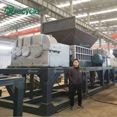 Twin Shaft Automatic Shredder Solid Waste Shredding Machine Metal Double Shaft Shredder